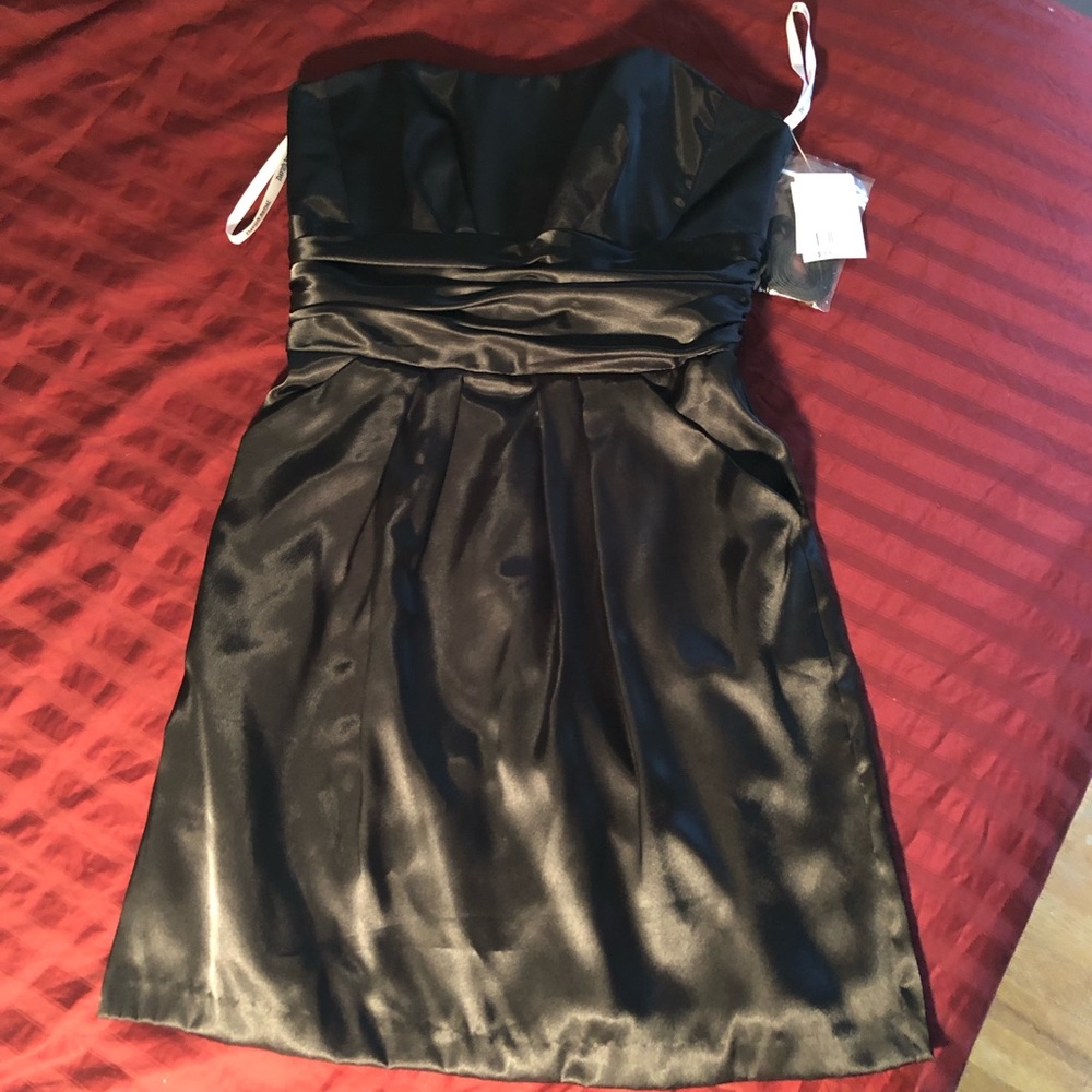 David’s bridal black strapless dress - size 12
